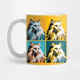 Domestic Long Hair Pop Art - Cat Lovers Mug